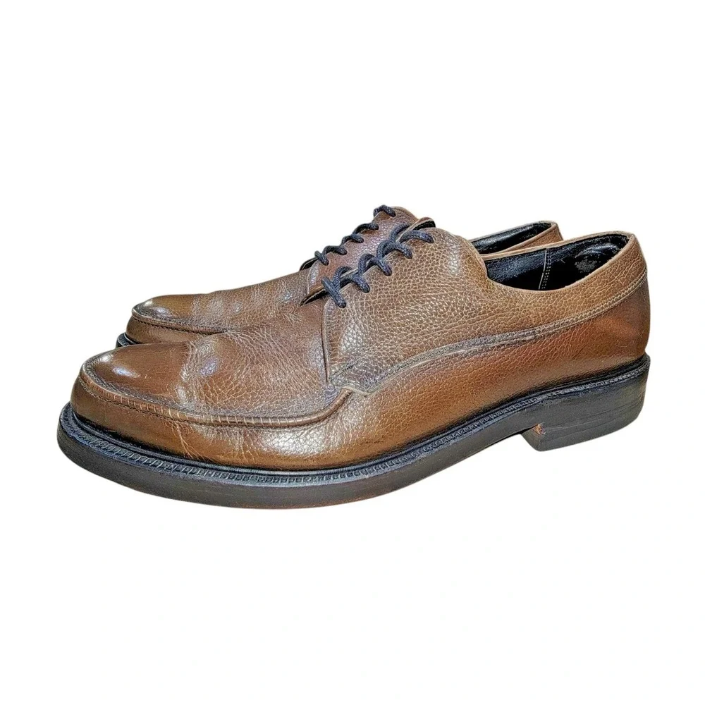 Vtg Weyenburg Massagic Men's Brown Leather Dress Shoes Oxfords Silk Label Size 8